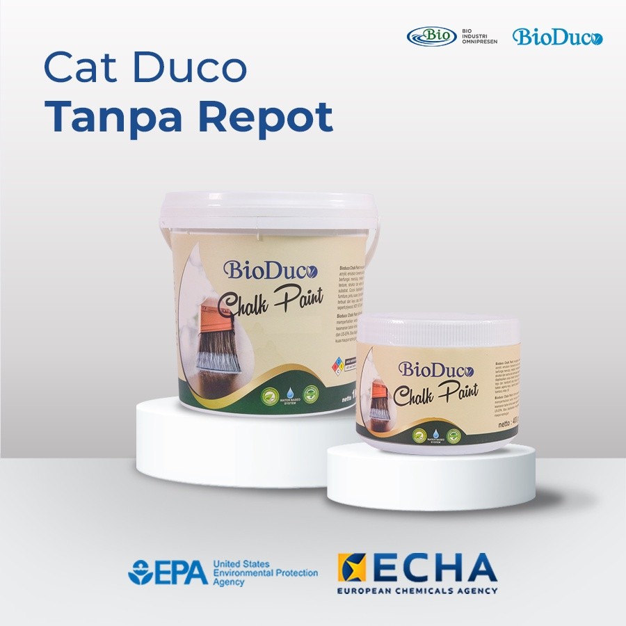 

Cat Mainan Kayu Ukuran Kecil Waterbased Ramah Lingkungan untuk Mainan Anak Warna Lengkap - BioDuco Chalk Paint 400gr