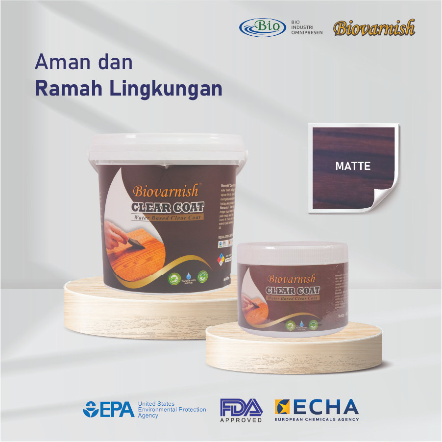 Biovarnish Clear Coat 400gr Pernis Kayu Matte