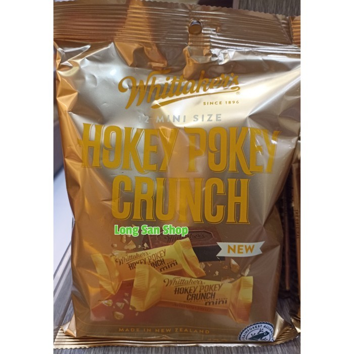 

Promo Terbatas Whittakers Chocolate Hokey Pokey Crunch Isi 12 Mini Size180 Gr -Coklat Aman