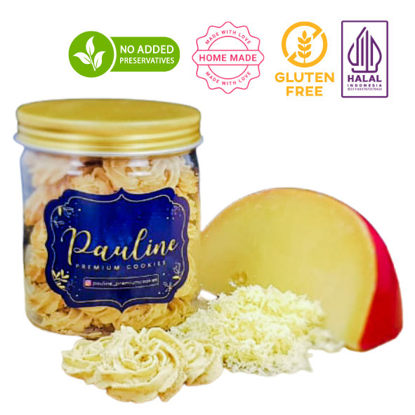 

KUE KERING PREMIUM SAGU KEJU PAULINE PREMIUM COOKIES 100% GLUTEN FREE