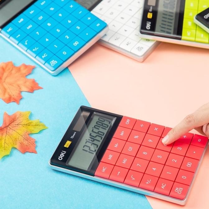 

Terlaris Deli E1589 White Calculator/Kalkulator-Modern Calculator 12-Digit Ready Stok