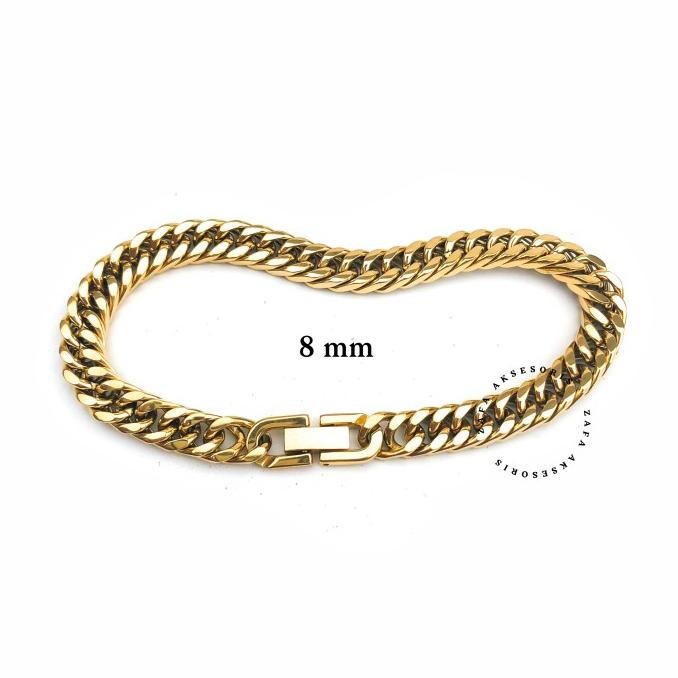 Sale Gelang Rantai Titanium Pria Anti Karat - Fury Gold