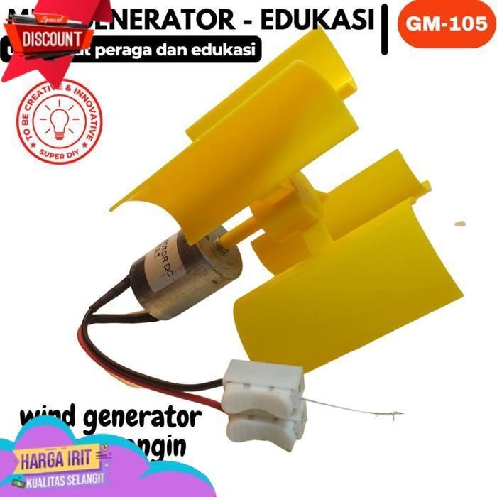 TODAY DIY KIT WIND TURBINE GENERATOR DIY KIT MICRO MOTOR PENGHASIL LISTRIK TENAGA ANGUN SEDERHANA UN