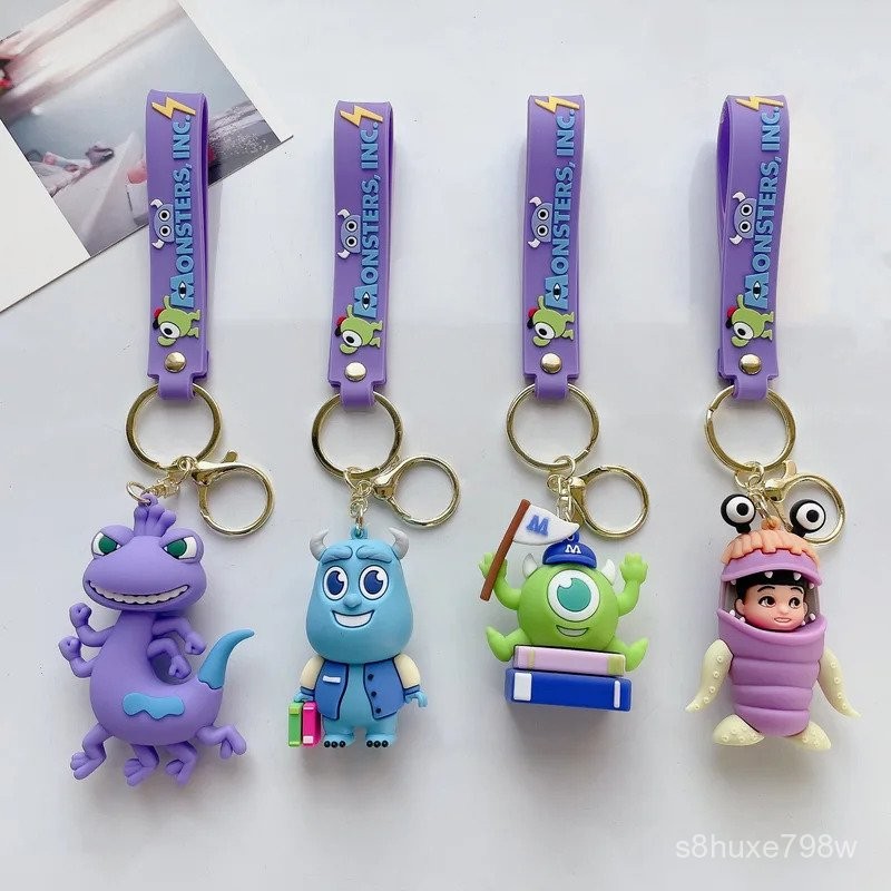 Creative Cartoon Disney Monsters, Inc. Figures Keychain Car Bag Pendant Couple Kids Jewelry Accessor