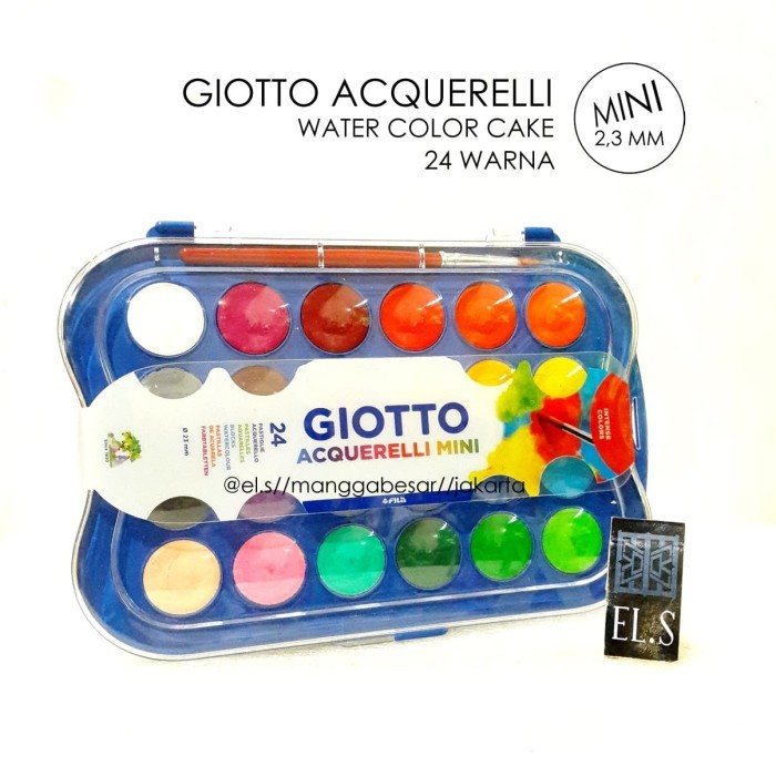 

Giotto Acquerelli MINI 24 Warna ( WaterColor Cake / Cat Air )