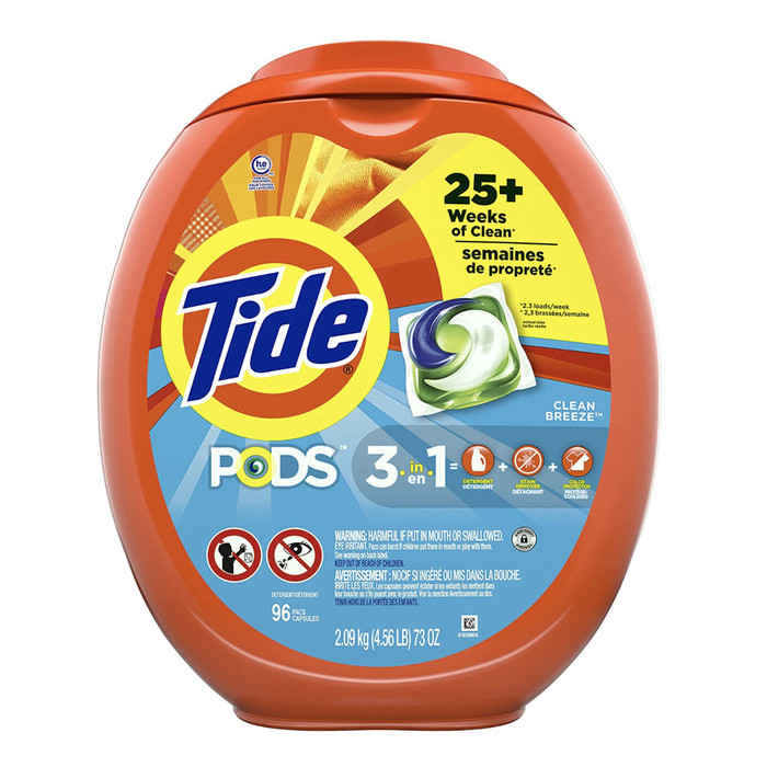 

Tide Pods 3in1 Clean Breeze Scent 96 Laundry Detergent Capsules