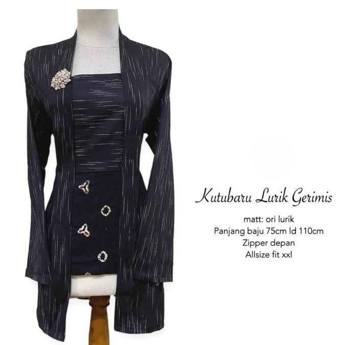 || PROMO LEBARAN / Kebaya Kutubaru Modern Lurik Lengan Panjang Kebaya Wisuda Hijab NON COD