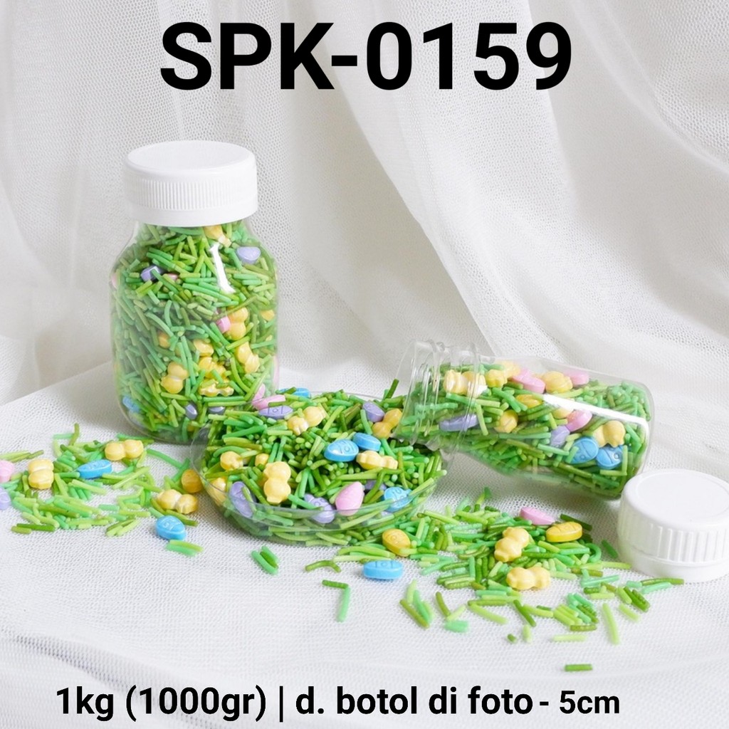 

SPK-0159 Sprinkles sprinkle springkel 1kg rumput telur bebek paskah (SPRINKLES)