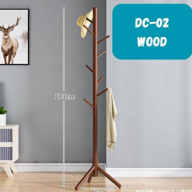 Grosir Stand Hanger Kayu Rak Gantung Baju Hanger  Kayu Gantungan Topi Tas