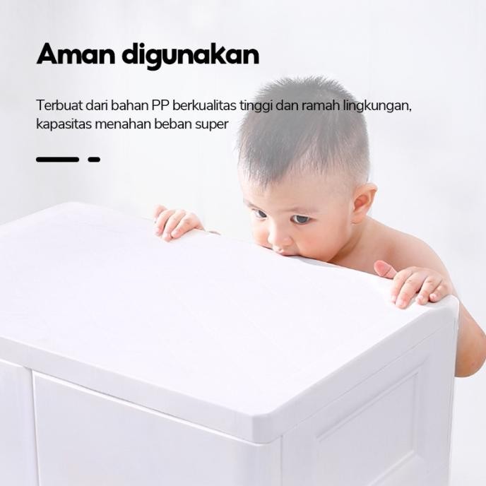 Murah Loker Plastik Lemari Plastik Pakaian Laci Kabinet Storage Cabinet