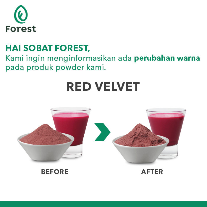 

BUBUK MINUMAN RED VELVET POWDER - FOREST BUBBLE DRINK