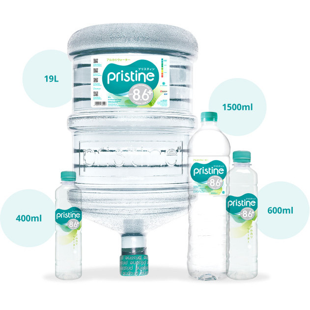 

PRISTINE AIR MINUM MINERAL 8.6+ 1500ML , 1 DUS = 12 BOTOL