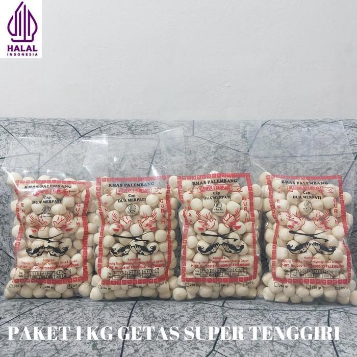 

New GETAS IKAN TENGGIRI KHAS PALEMBANG PAKET 1 KG Kerupuk Makanan Ready