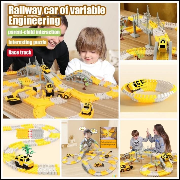 Maianan Anak Diy Rel Truck Konstruksi City Truck Create A Road