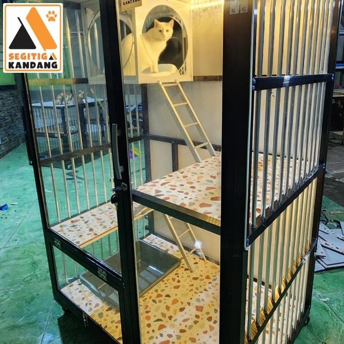 Kandang Kucing Aluminium 1 Pintu Besar