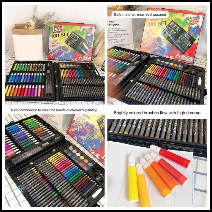 

Mainan Edukasi Anak Set Crayon 150Pcs Untuk Belajar Melukis Mewarnai