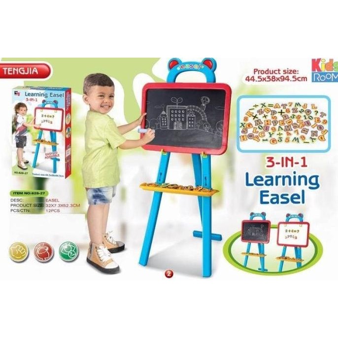 

LEARNING EASEL 3IN1 / PAPAN TULIS / PAPAN BELAJAR / PAPAN ANAk SALE!!!