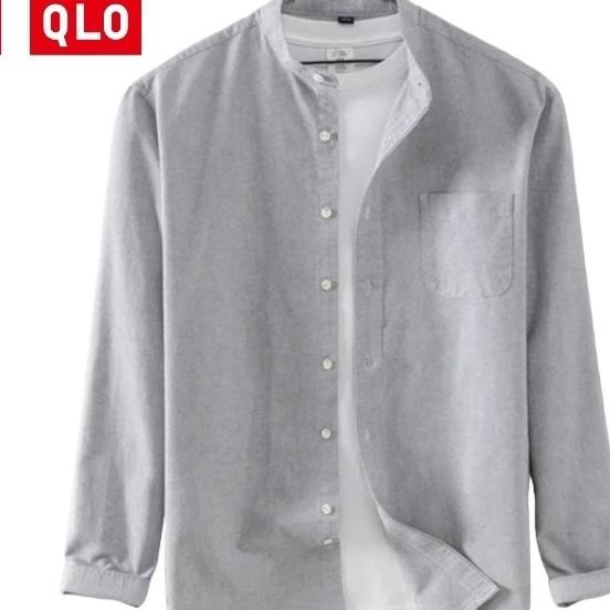 UNIQLO Kemeja Putih Panjang Shanghai Pria Slimfit Terlaris