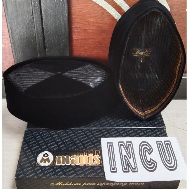 Terlaris PECI PRIA AC Silang dan AC MANIS M.TOHA Peci Merk Manis Peci Hitam Songkok Bandung ORIGINAL