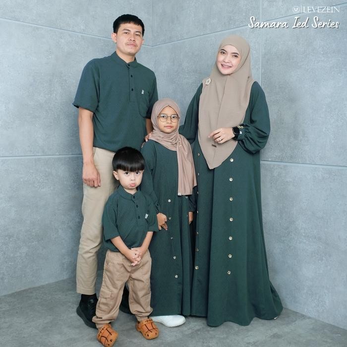 Terbaru Samara Kemko Anak Laki-Laki Majee Emboss Knit Family Eid Series By Levezein