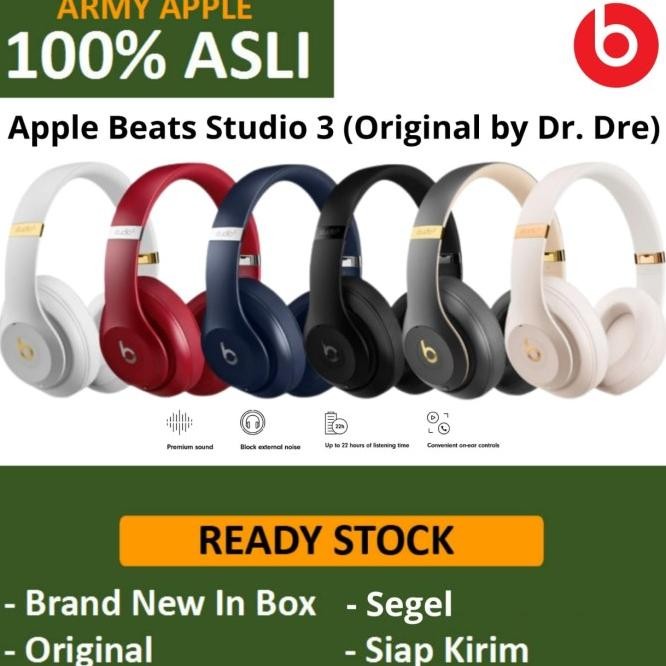 Apple Beats Studio 3 Wireless Over Ear Headphone Original by Dr. Dre Terlaris