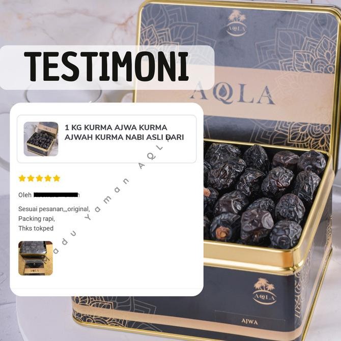 

1 KG KURMA AJWA KURMA AJWAH KURMA NABI ASLI DARI MADINAH LS