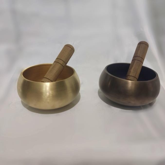 monggo] Singing Bowl +/- 10cm Instrument Yoga Healing Tibetan Singing Bowl - S