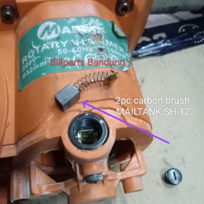#####] carbon brush SH-12 Mailtank spul SH12 arang kul bor rotary hammer drill bobok beton sepasang 