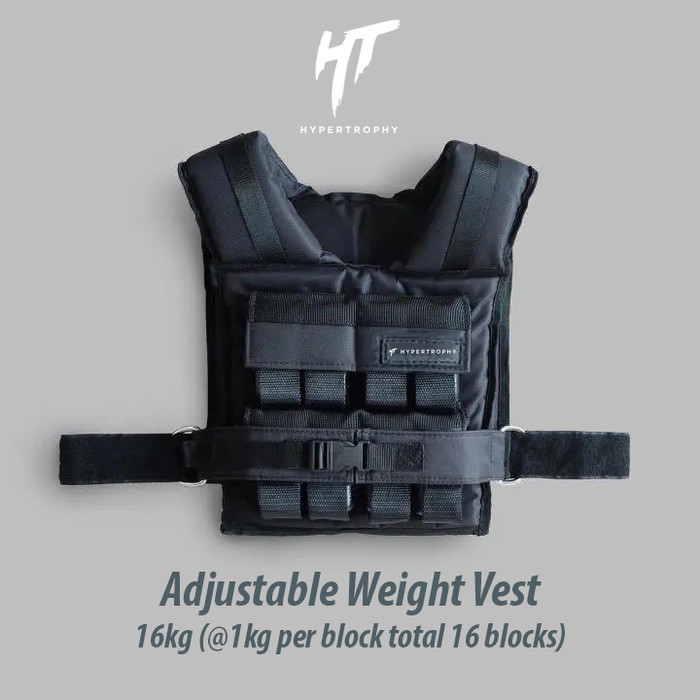 ADJUSTABLE WEIGHT VEST ROMPI OLAHRAGA BEBAN PEMBERAT BADAN BENDING CROSSSFIT FITNESS GYM HYPERTROPHY