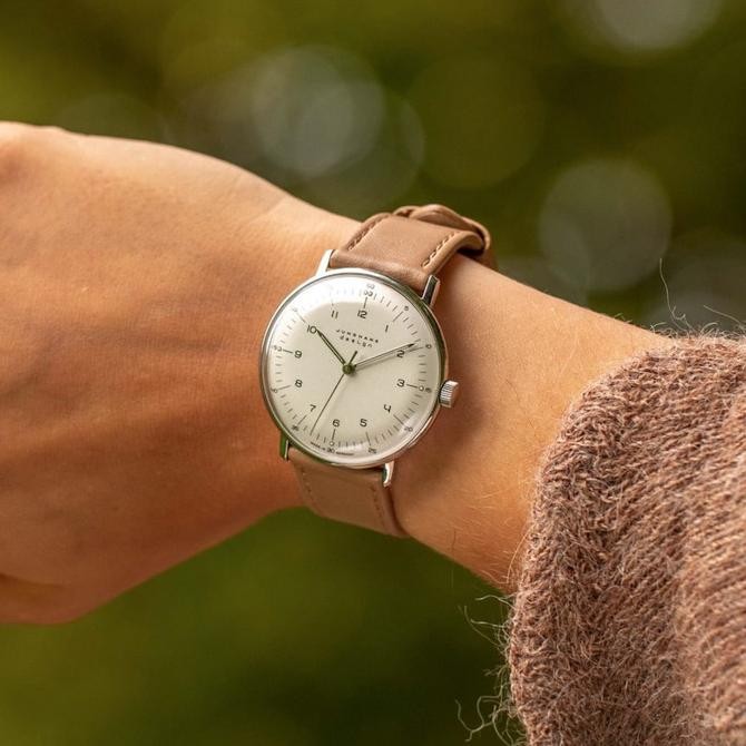 Murah Jam Tangan Junghans Max Bill Hand Winding 027/3701 Silver Digits Dial