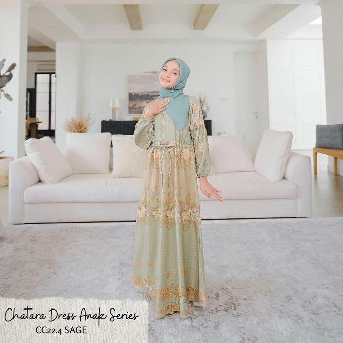Grosir Hijabwanitacantik - Chatara Sage Series Family Set | Sarimbit Lebaran