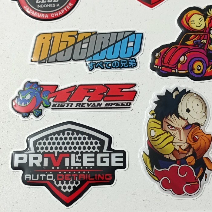 

CETAK STIKER TIMBUL RESIN VINYL STANDAR RONITA VARIAN KISSCUT DIECUT