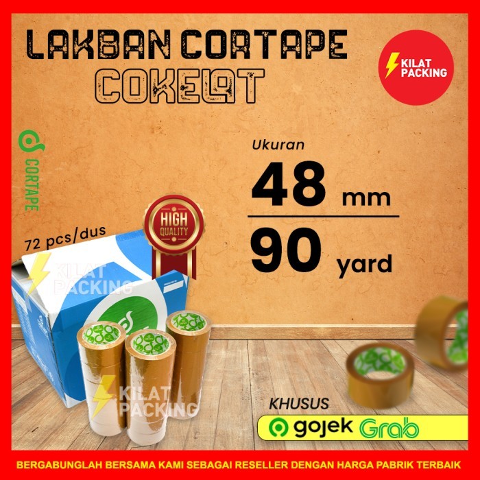 

LAKBAN CORTAPE ISOLASI COKLAT 48MM X 90 YARD 1 DUS-OJOL