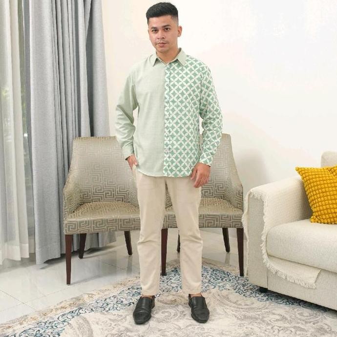 Promo Set Family Series Olivia/Set Couple Batik Series Olivia Hijau