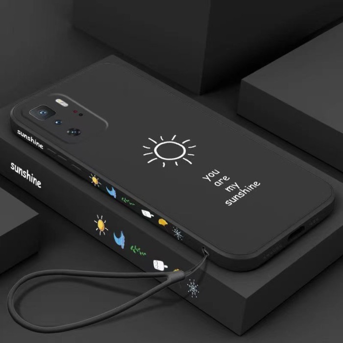 EKSLUSIF XIAOMI REDMI 10 SOFT CASE TALI MOTIF SUNSHINE SILIKON CASING HP