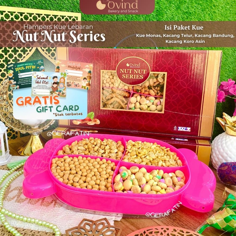 

gfd-12 TERBARU!! OVINA PAKET NUT NUT KUE LEBARAN IDUL FITRI PAKET REZEKY CRISPY Murah