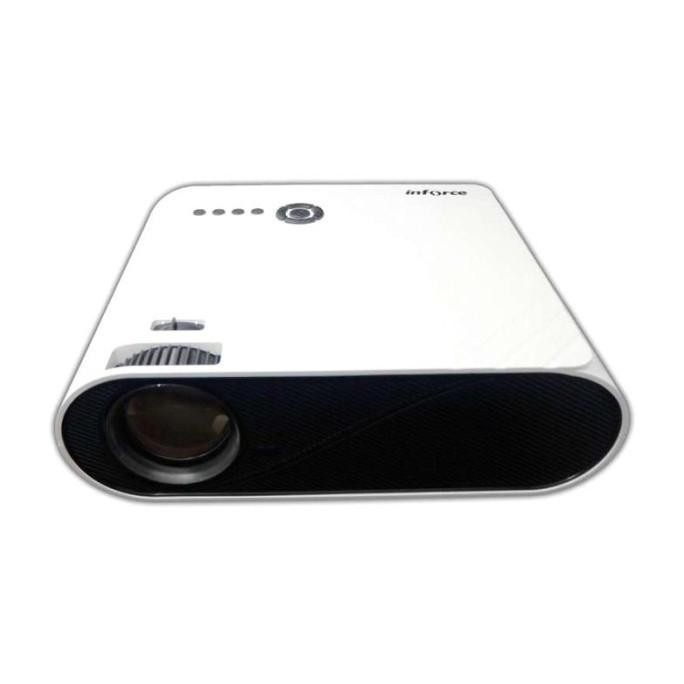 NEW PROYEKTOR LED PROJECTOR INFORCE AN-11 WHITE ( ANDROID ) 3000 LUMEN ATV