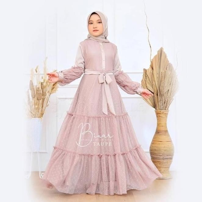 Muslim Modern Umur Baju Anak Dress Binar 10-12 Tahun 2021 Perempuan Ga Berkualitas
