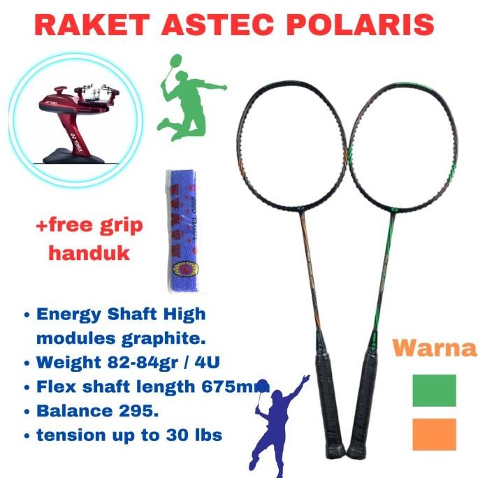 TERMURAH - RAKET BADMINTON ASTEC POLARIS 3100&3000 FREE GRIP