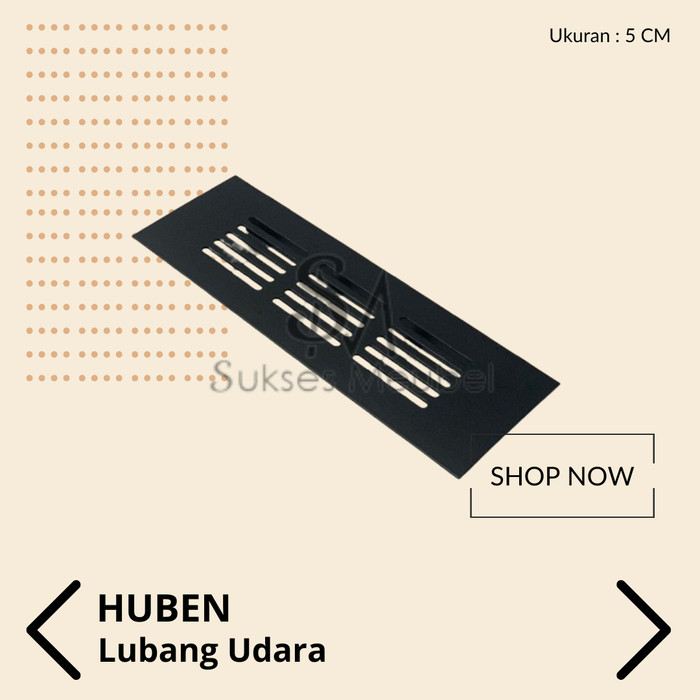 LUA 50MM HITAM - HUBEN / LUBANG HAWA VENTILATOR / LUBANG UDARA HUBEN