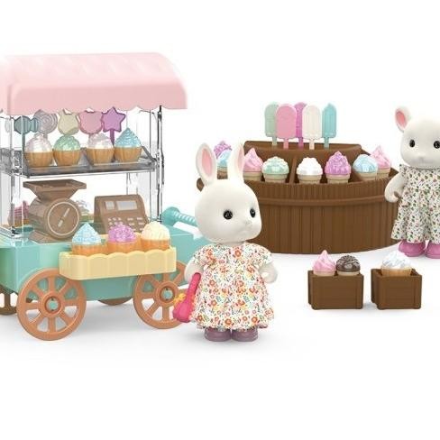 Koala Diary Sylvanian Ice Cream Cart House mainan rumah gerobak boneka Terlaris
