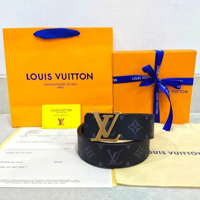 Ikat Pinggang LV Belt Premium Mirror Original - Monogram Eclipse