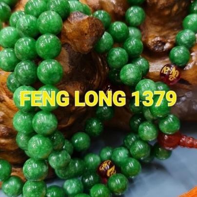 Kalung Japamala | Biji Mala | Tasbih Batu Giok Hijau Butiran Kecil Terlaris