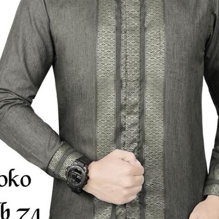 kemeja baju koko pria dewasa bahan premium kattun pola slimfit ukuran m l xl xxl Terlaris