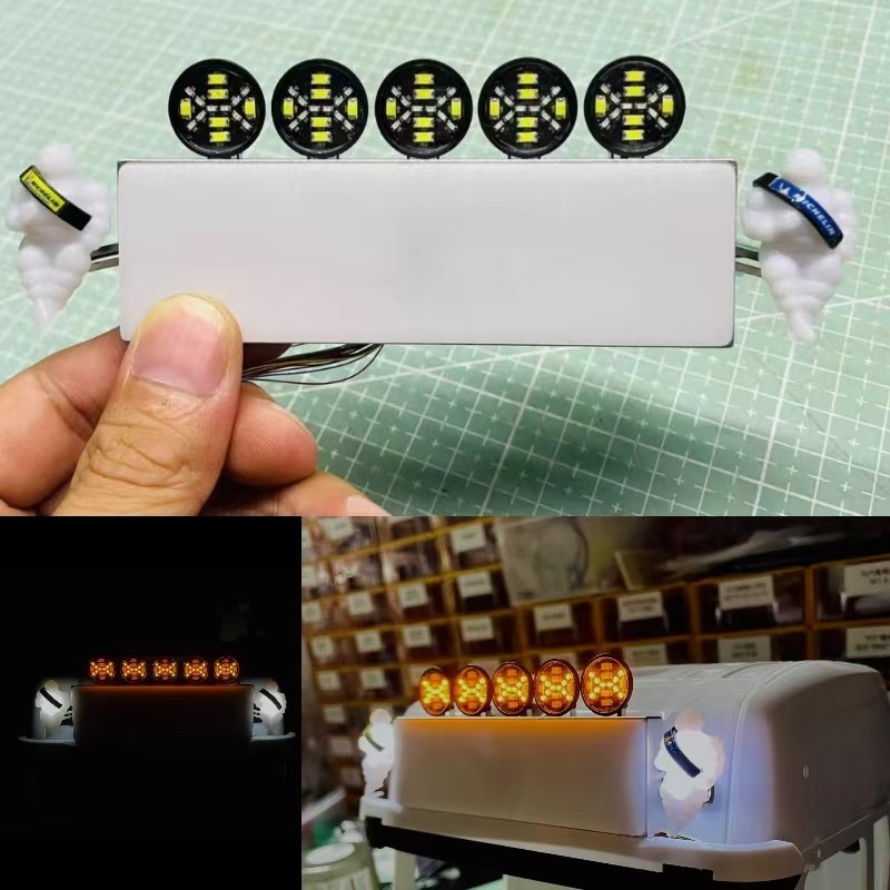 GANC LED Spotlight for Tamiya RC Truck Dump Truck SCANIA 770S 56368 VOLVO ACTROS BENZ MAN LESU Model