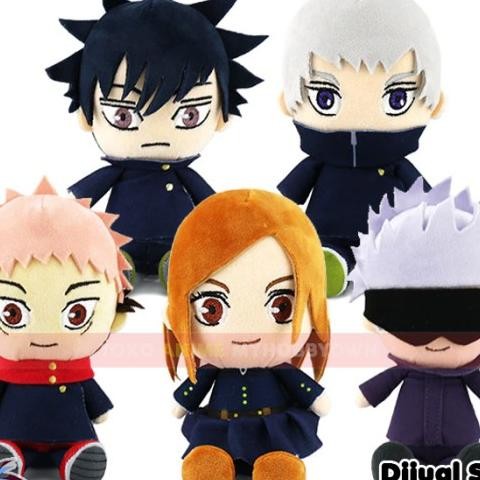 Boneka Jujutsu Kaisen Plush Doll Gojo Fushiguro Itadori Nobara Inumaki Terlaris