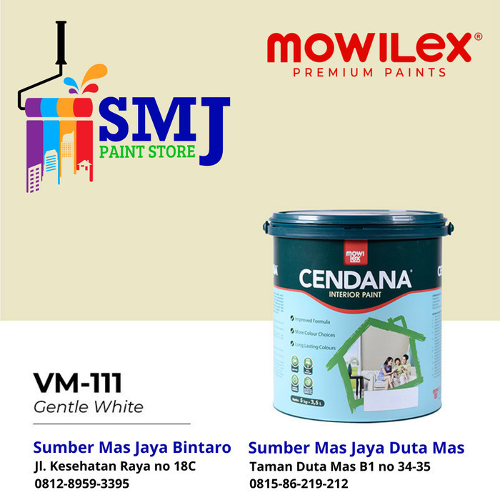 Cat Tembok Interior MOWILEX CENDANA 111 Gentle White 5kg