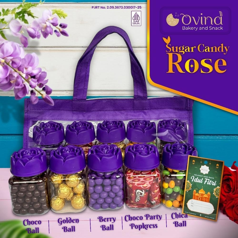 

wdr-75 Ovina Sugar Candy Rose Paket hampers Natal / Idul Fitri cokelat coklat enak murah Terlaris