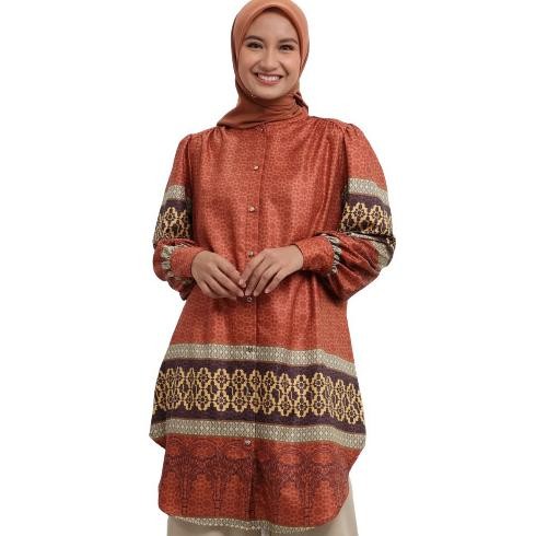 Big Sale Tunik Sarimbit Granada Border Tunik Lebaran Terbaru Elzatta Satin Berkualitas