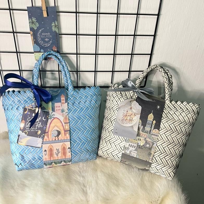 

hj-54 Hampers Lebaran Snack Jar Tas Anyam Low budget Isi 2 snack kar Murah